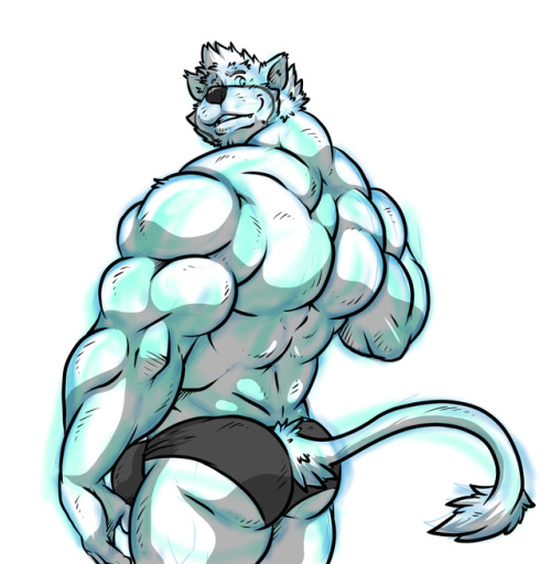 rackunwolf: back view pic done as a patreon reward 