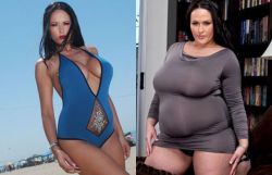 Sarah before and after the baby weight … Sarah Marie Fabbriciano