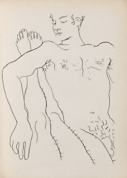 Jean Cocteau Male Couple  Illustration for Jean Genet’s ‘Querelle