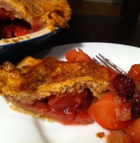 Jamies Apple and Blackberry Pie