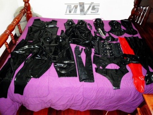 bdsmaster:  Half of our clothes Latex!  Great collection of latex cloths. I got 1/20 my self….