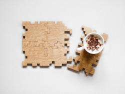 stuffguyswant:  Jigsaw Puzzle Doubles as Playful Coaster by Ryan