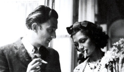 nouvellem:  logija: Salvador Dali and Coco Chanel sharing a smoke.