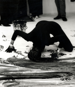 curties:  Janine Antoni in the documentation of the performance