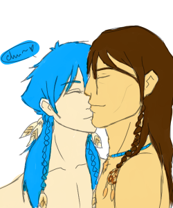  bara chin kisses b/c aoba’s too short to reach his cheek