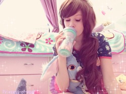 princess-of-poof:  Sleepy sippy baby 💤🍼✨💕  (18+ //