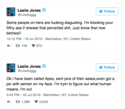 micdotcom:  Leslie Jones exposes the racist and sexist hate she