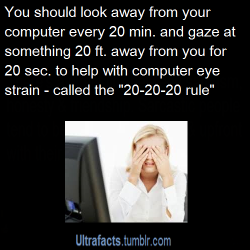 ultrafacts:One of the causes of computer eye strain is focusing