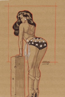 littlebunnysunshine:  Wonder Woman by Dave Johnson 