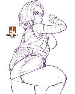 bokuman: Android 18!  #dragonball #art #drawing #sketch  #ラズリ