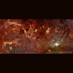 The Galactic Core in Infrared #nasa #apod #hubble #esa #spitzer