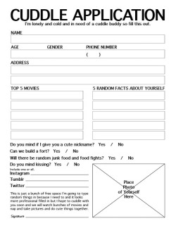 Cute girls feel free to fill this out and get back to me. I’m