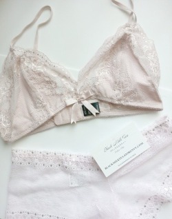 shop-cute:  Blush Lace Bralette and Panty Set ษ 