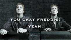  make me choose↳ anonymous asked: fred or and george weasley