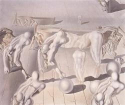 salvadordali-art:    Invisible Sleeping Woman, Horse, Lion (1930)