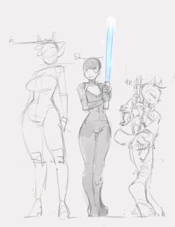 Some concepts for Zo'Dee and her crew for my own usage (comics