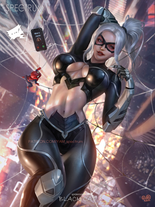 xsirboss:   Spiderman ‘Black Cat’  Mansik Yangtps://www.artstation.com/artwork/B14ABz