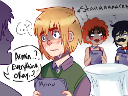 motherfucky:  headcanon: whenever armin goes on a date, eren