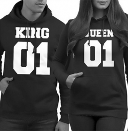 sneakysnorkel:  Couple’s Items. Popular KING/QUEEN Letter Print