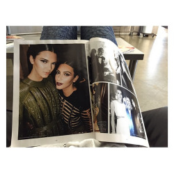 jenner-news:  Kim: “@kendalljenner just flipping through French