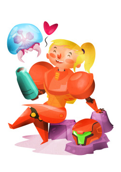 gavinspence:  Samus having a laugh with a pal.