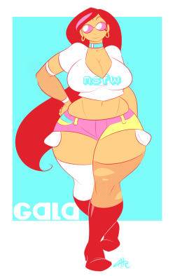theycallhimcake:  5-tone Gala doodle. (/ -  -)/  Oh man =3!! Demn Hips! ٩(●̮̮̃•)۶  i like those tones, and the nsfw shirt it needs to be in the official Gala's wardrobe 