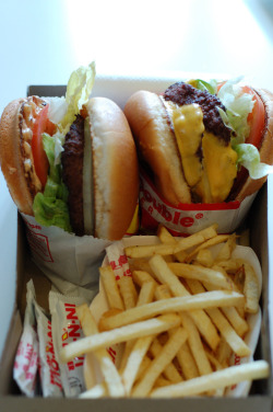 In-N-Out Burger, for those unaccustomed. Eat the fries first