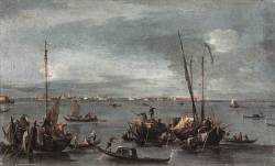 Francesco Guardi (Venezia, 1712 - 1793); The lagoon looking toward