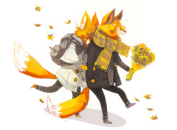 znuese:  Sunflower Foxes 