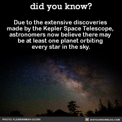 did-you-kno:  Due to the extensive discoveries  made by the Kepler