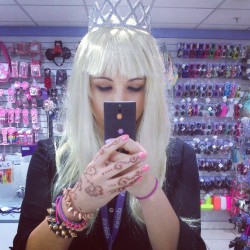 #me being stupid and tired at work #claires #accessories #wig