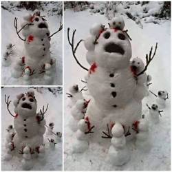 Zombie snow babies…