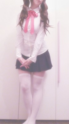 cute-hentaiunicorn:  ❤ Little slutty schoolgirl ❤