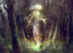 celtic-forest-faerie:    {Eidolon of Blossoms, Magic the Gathering} by