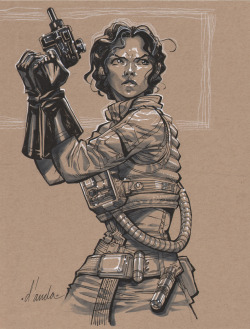 jacklazer:  Leia by Carlos D’Anda Princess Leia in her X-Wing