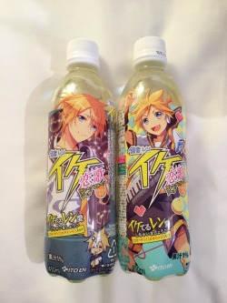 idk-kun:  milkykitten:Had to buy these Len drinks from Lawson