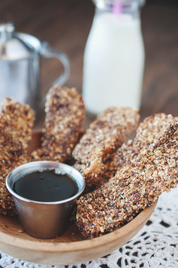 fullcravings:  Oat and Chia Crusted French Toast Stickes