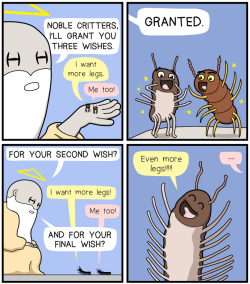 comics1111:  Millipede and centipede. [1111comics] 