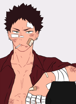 milkykawa:  Iwaizumi Week Day 1 - Delinquent 