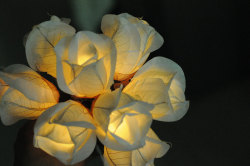culturenlifestyle:  Impressive Handmade Cotton Ball String Lights