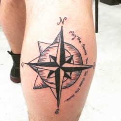 idoartandshit:  The compass for my papa is now done. The words