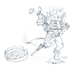 Junkrat Aura for @atlas290 :D this was fun to doodle XD