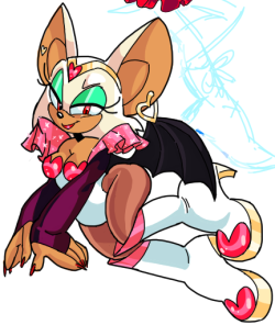 crush40vevo: im doing Super designs for rouge and amy where they