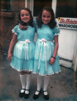 the-overlook-hotel:  Lisa and Louise Burns, who played the Grady