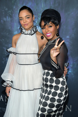 soph-okonedo:  Tessa Thompson and Janelle Monae attend the premiere