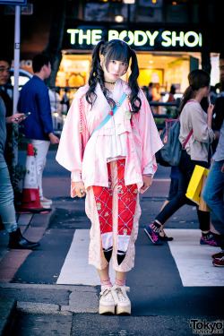 tokyo-fashion:  Japanese idol Shioringo on the street in Harajuku