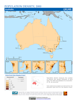 mapsontheweb:  Map of population density in Australia.