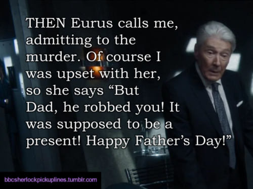 Sorry this one’s a little text-heavy. It’s a lot more fun to read if you imagine Daddy Holmes’s lines in a teenage girl voice.Happy Father’s Day to all who celebrate it! <3~ Froggy, your admin