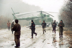 historium:A Russian Mi-8 helicopter shot down by Chechen fighters