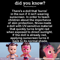 did-you-kno:  There’s a doll that ‘burns’ in the sun if